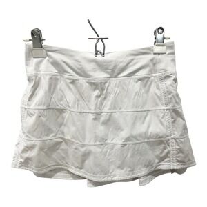 Lululemon Pace Rival Skirt Stretch White Size 4 Tall W8A85T Tennis Pickleball